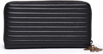 Diesel Leren portemonnees en kaarthouders - Dames - Portefeuilles - Zwart - ONE Size - Leer - Accessoires