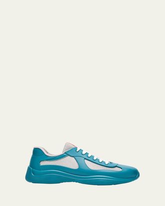 Prada Mens Americas Cup Rubber Trainer Sneakers