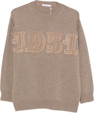 Max Mara Top - Dames - Truien - Beige - Maat: M Zijde