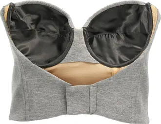 Giuseppe Di Morabito Cropped Sweetheart Bustier Bustier Top - Gray