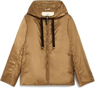 Max Mara Greenh Jacket - Dames - Zomerjassen - Bruin - XL - Leer - Jassen