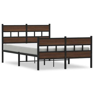 Berkfield Home Bed Frame Frame with Headboard & Footboard 120x190 cm Small Double in Brown