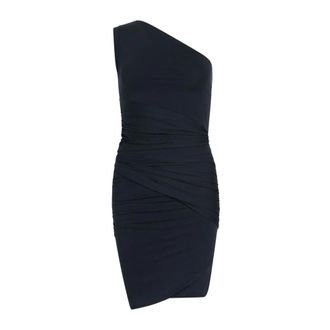 Patou Middernachtblauwe Asymmetrische Verzameljurk - Dames - Korte kleedjes - Blauw - S - Kleedjes
