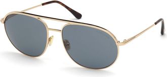 Tom Ford FT0772 GIO 28V Mens Sunglasses Gold Size 59