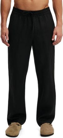 Cotton On Mens Baggy Linen Pant in Black at Nordstrom, Size X-Small