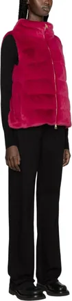 Herno Faux Fur Padded Vest - Pink