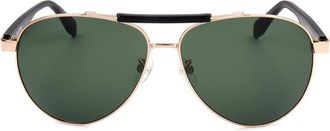 adidas Mens Rose Gold Tone Pilot Sunglasses OR0063