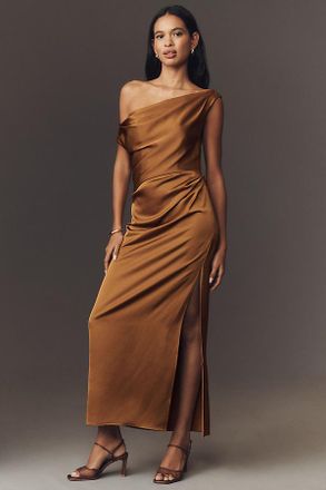 Significant Other Arella One-Shoulder Fitted A-Line Maxi Dress