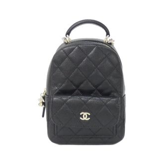 Chanel Black Grained Calfskin Backpack (Pre-Owned)