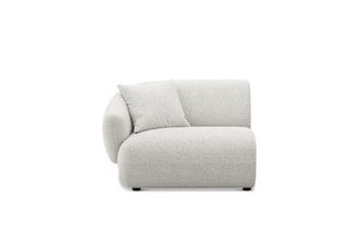 Castlery Auburn Left Arm Sofa Customized, (Performance Boucle) Light Grey, Spill Resistant, Modular for Castlery Sofas