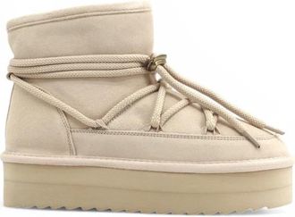 Colors Of California Platform Mountain Look Enkelboot - Dames - Winterlaarzen - Beige - 39 EU - Leer - Schoenen