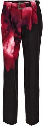 Versace Jeans Couture Broeken, Dames, Zwart, S, Polyester, Elegante Broeken