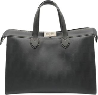 Fendi Pre-owned Vintage Canvas Tote Bag - Dames - Vintage Shopper - Zwart - ONE Size - Vintage