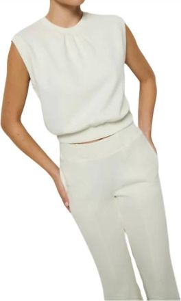 Nation Ltd Billie Sleeveless Sweatshirt In Porcelain