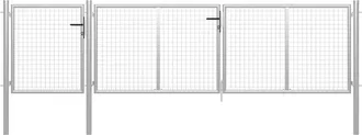 vidaXL Vidaxl Cancello Per Giardino In Acciaio 400x100cm Argento