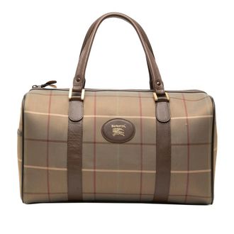 Burberry Pre-owned Burberry Vintage Check Canvas Boston Bag Ladies MXB8PER2L35AC97A