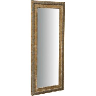 Biscottini International Espejo Espejo De Pared Y Espejo Colgante Vertical/horizontal L35xpr4xh82 Cm Acabado En Plata Antigua