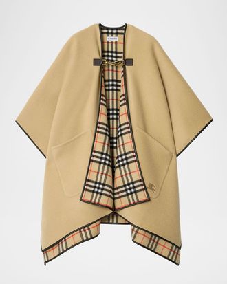 Burberry Check Cashmere Cape