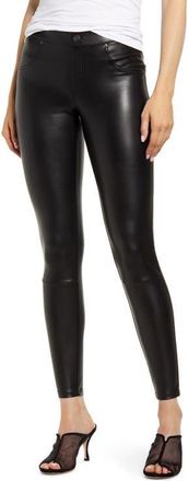 Hue Faux Leather Leggings in Black at Nordstrom, Size X-Large
