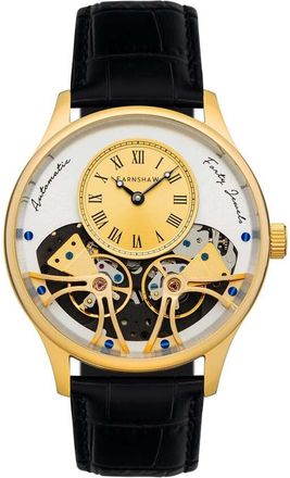 Earnshaw Scientists Faraday Double Barrel Gold-tone Dial Mens Watch ES-8179-07