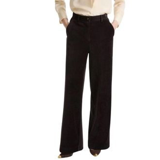 Marella Pantalones Anchos - Trousers - Mujer - Marr&oacute;n - XS