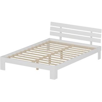 Happy Garden Letto in legno con testiera 140x200cm bianco FINN