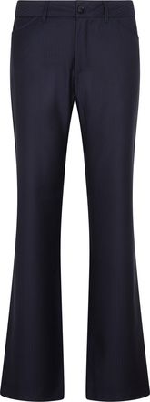 Etro Blue Wool Bootcut Trousers-Uomo