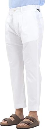 Golden Craft 1957 White Cotton-Blend Stretch Pants