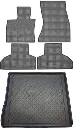 OEM Bmw X5 F15 Suv (5 Puertas) De 10/2013 A 10/2018. Juego: Alfombrillas De Goma Para Coche + Alfombrilla Para Maletero