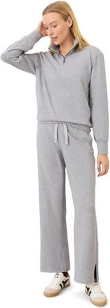 Pact CloudKnit Half Zip in Heather Grey at Nordstrom, Size X-Small
