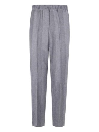 PESERICO herringbone elasticated-waist trousers - Grey