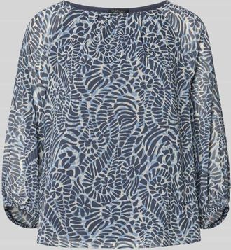 s.Oliver Black Label Oversized Langarmbluse mir 3/4 Arm in Rauchblau, Größe 34