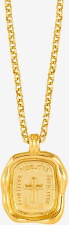 Dower & Hall Mens Success Talisman Necklace in Yellow Gold Vermeil at Nordstrom, Size 22