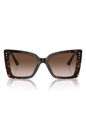 Jimmy Choo London 54mm Butterfly Sunglasses in Havana /Gradient Brown at Nordstrom
