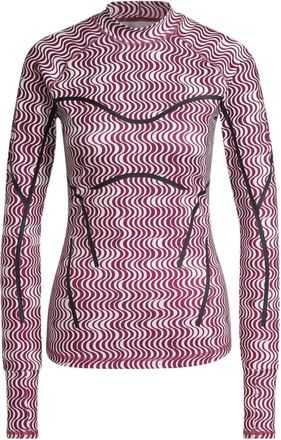 adidas (WMNS) adidas by Stella McCartney TruePurpose Printed Long Sleeve Asia Sizing Purple Black HI6038