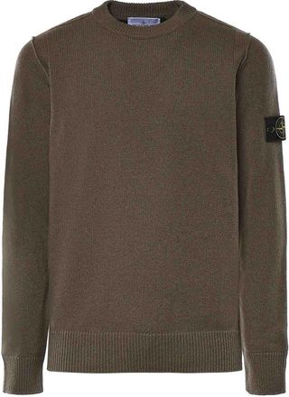 Stone Island Wool Sweater With Logo