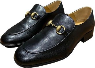 Gucci Black Leather Loafers Size 36