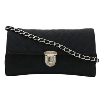 Prada Pre-owned Nylon Leather Chain Bag - Dames - Pre-owned - Zwart - Maat: ONE Size Nylon
