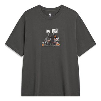 Li-Ning BadFive Dream With Hoops Graphic T-shirt Washed Black AHST915-3