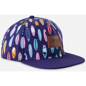 Deux par Deux Flat Brim Surfboard Print Cap in Blue Printed Surfboards at Nordstrom, Size 12-24 M