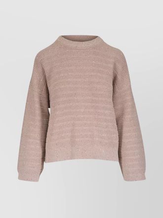 Brunello Cucinelli ribbed crew neck cotton jumper