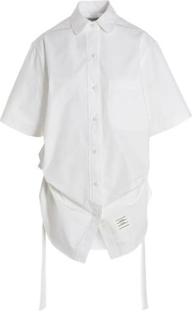 Thom Browne Chemisier corto con arricciatura - Bianco