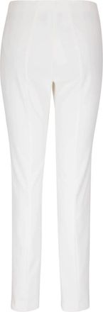 Akris exposed-seam slim-cut trousers - women - Cotton/Elastane/Polyamide - 10 - White