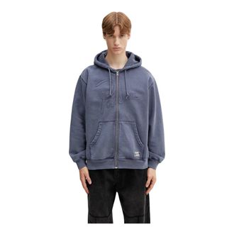 by Parra Not Fade Away Zip Hooded Sweatshirt - Heren - Sweatshirts & Hoodies - Blauw - Maat: S Katoen