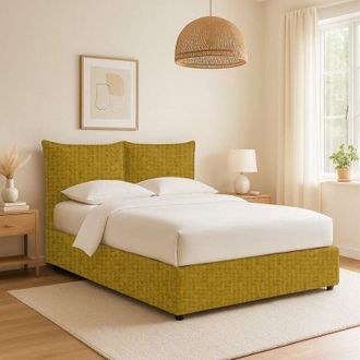 Dmora Cama Individual Newquay, Desenfundable, Hecho En Italia, Amarillo Ocre