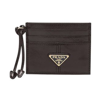 Prada Portacarte Card Holder - Accessories - Mujer - Marr&oacute;n - ONE SIZE