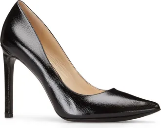 Nine West Tatiana Pointed Toe Pump in Black Leather at Nordstrom, Size 10.5