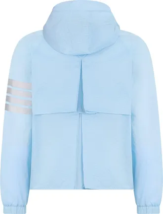 Thom Browne Womens Light Ripstop Jacket Blue Polyamide Trench & Raincoats