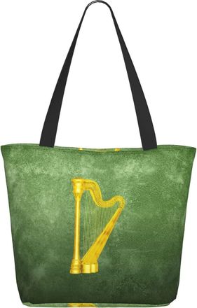 AOOEDM Irish Harp Ladies Shopping Bag 13x11x7in.The Perfect ValentineS Day Gift.It Is The Best ValentineS Day Gift For Mom, Daughter, Wife,Etc