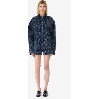 Iro Velini Denim Shirt Jacket in Denim Curl at Nordstrom, Size 34 Eu